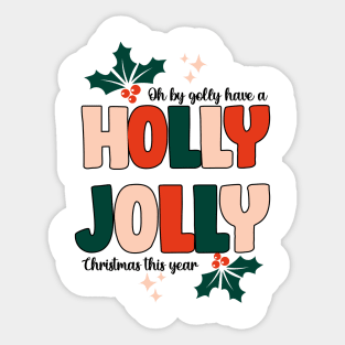 Holly Jolly Christmas Sticker